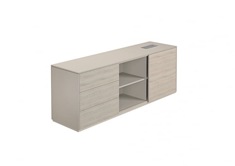 Тумба опорная 1700 левая Atlas NZ-0221.GS.YN.L Серый камень Ясень Наварра_0