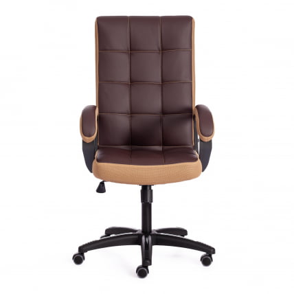 Кресло TRENDY (22) кож/зам/ткань, коричневый/бронзовый, 36-36/21_4