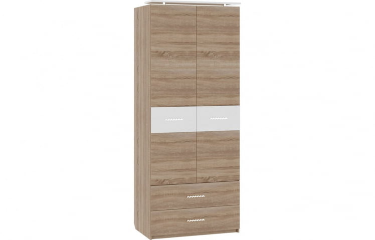 Шкаф (штанга+полки) Импульс SN16.03 Дуб сонома/белый глянец_0