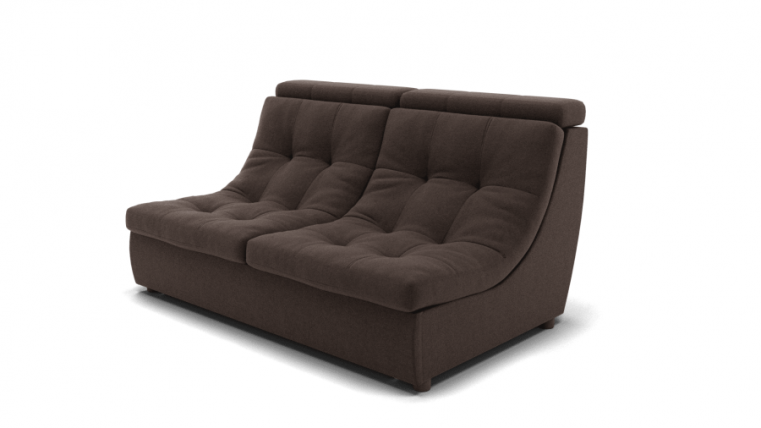 Диван Монако-1 (ЗР) Цвет фасада: Коричневый; Тип: Прямой; Материал фасада: Металл/Велюр_0