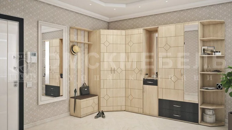 Прихожая Далиан Дуб Сонома/Croco braun_0