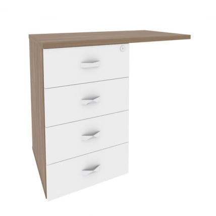 Тумба приставная (универсальная л/пр) ONIX O.TPU-4 Дуб Аризона/Белый_0