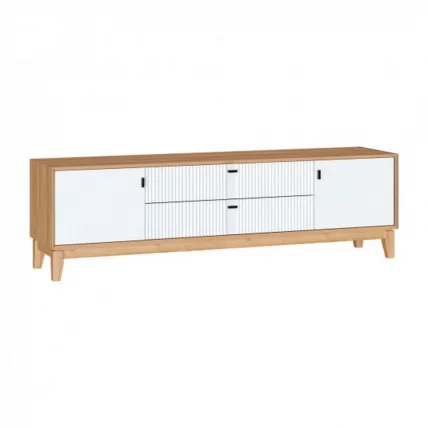 Тумба ТВ 1800 Бари ЛД 698.010.000 Дуб Золотой Белый_0