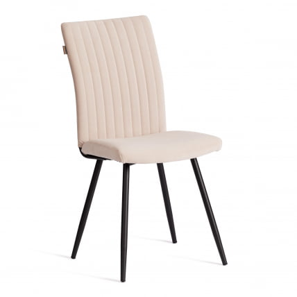 Стул обеденный Monte Carlo TREND, велюр, бежевый/черный, 7, 49х51х93 см_0