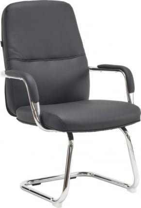 Кресло для посетителей Everprof Vesta CF Экокожа Черный_0