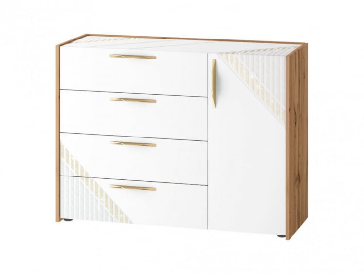 Тумба-комод Монако 903.23 Дуб Вотан / Белый шпон / Альпийский белый_0