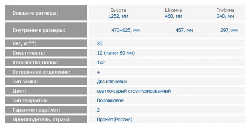 Шкаф бухгалтерский СЛ-125/2Т / SL-125/2T_1