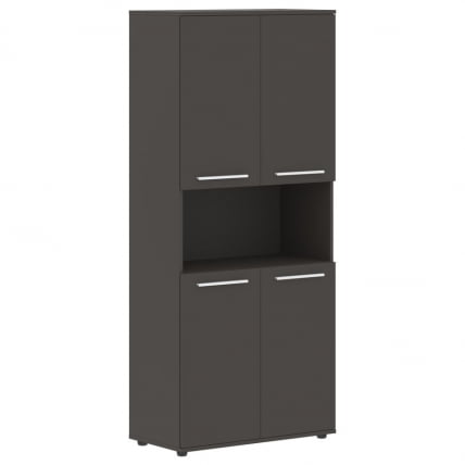 Шкаф с двумя комплектами глухих малых дверей ЕДИС ЕХCС 85.4 Мокко Белый Мокко / EDIS EHCS_0