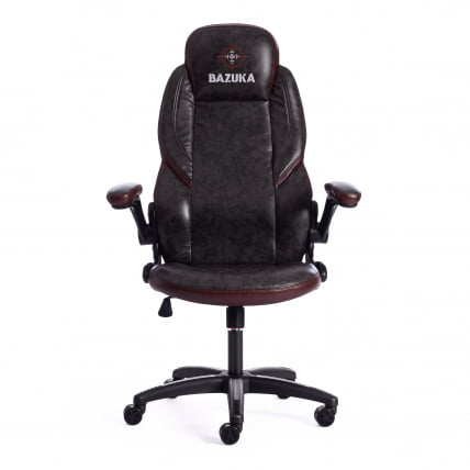 Кресло BAZUKA кож/зам, серый/коричневый, 2TONE/2TONE перф/2TONE_4