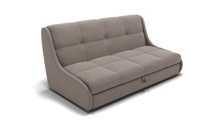 Диван Куба 1400 (ЗР) Цвет фасада: Серо коричневый; Тип: Прямой; Материал фасада: Металл/Велюр_0