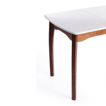 Стол CATERINA бук, мдф, 100+30x70x75, коричневый, белый_8