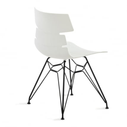 Стул ХАНСЕН (мод. 622Н) / 1 шт. в упаковке пластик/металл, 51х47х80 см, высота до сиденья 45 см, белый/черный / HANSEN (mod. 622N)_2