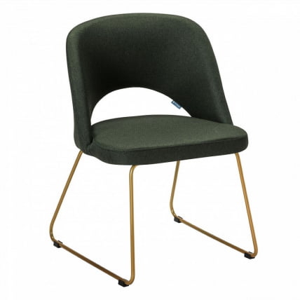 Кресло Ларс темно-зеленый/Линк золото / Lars_0