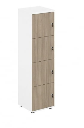 Локер 4 ячейки Сигма СГ.817.ВХ.ОД Белый Дуб темный / Sigma SG.817.WH.OD_0