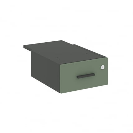 Тумба подвесная с одним ящиком CONCEPT CN.PT-003 B/W Кобо Антрацит_0