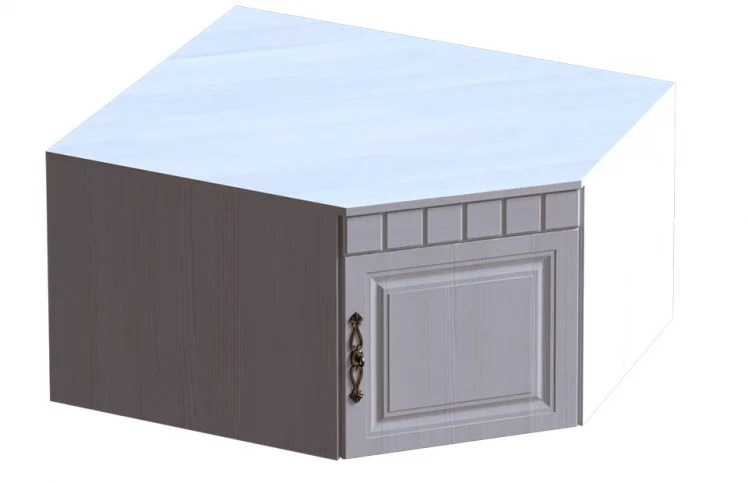 Антресоль угловая Прованс 04 Бодега белая Платина премиум_0