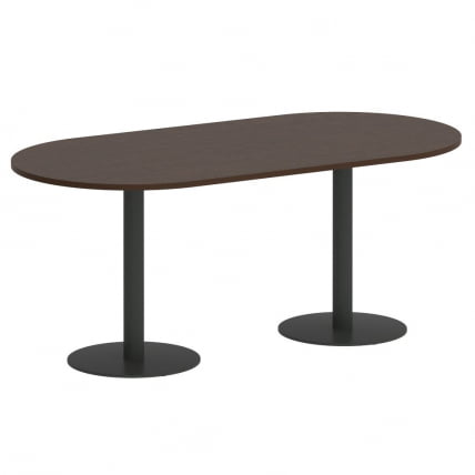 Стол овальный HOME OFFICE VR.SP-5-180.1 Венге Цаво/Антрацит металл_0