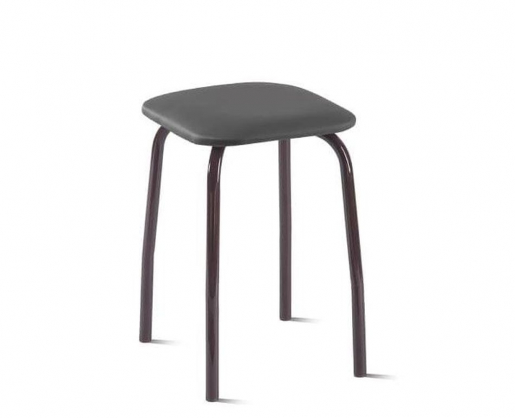 Табурет кухонный 320х320 мм Серый/Металл Коричневый_0