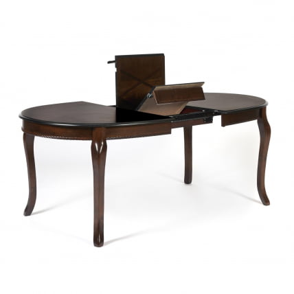 Стол раскладной Royal ( RY-T6EX ) дерево гевея/мдф, 150+44х106х75см, Tobacco_2