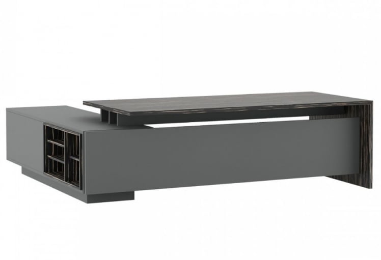 Стол письменный на опорной креденции DALI DLI37210312 Эбен Антрацит_0