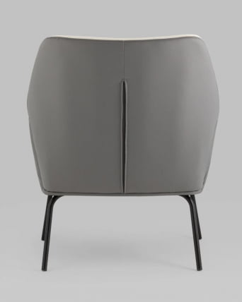 Кресло Харви Бежевый с серой экокожей_6