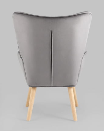 Кресло Хью велюр Серый_4