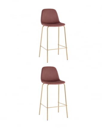 Комплект из двух стульев Валенсия SN велюр пыльно-розовый золотые ножки (2 шт)_0