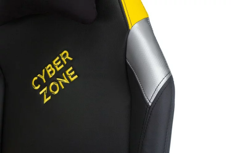 Геймерское кресло Zombie HERO CYBERZONE PRO Черный-желтый_9