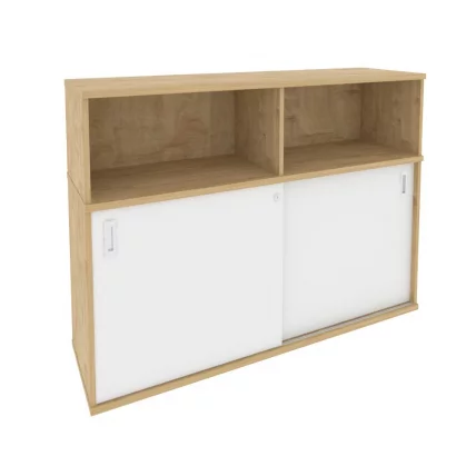 Шкаф-купе приставной / опорный ONIX O.SHKO-2.7 Тиквуд Светлый/Белый_0