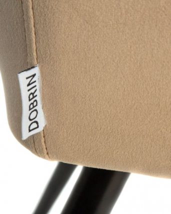 Стул обеденный ДОБРИН РОБЕРТ (черные матовые ножки, велюр В108-104 Мокко) 2 шт / DOBRIN ROBERT V108-104_10