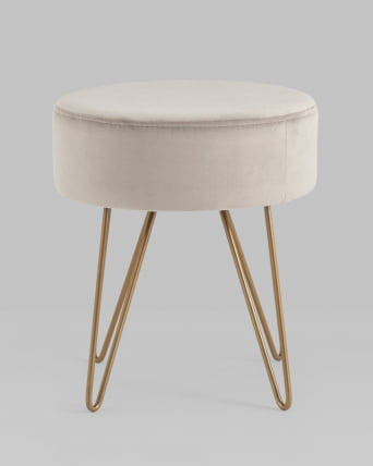 Пуф Спейси велюр Светло-серый_3