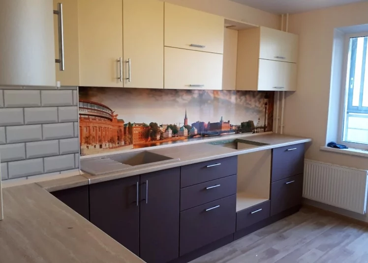 Глянцевый фартук (КОМПОЗИТ) KM 23_1