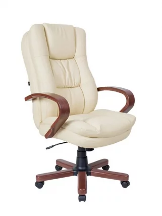 Кресло для руководителя AV 123 Слоновая кость на дереве_0