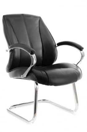 Кресло для посетителей Everprof Forum CF Экокожа Черный_0