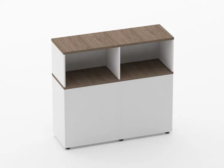 Тумба комбинированная высокая для рабочего модуля Deka 9.04.125 Дуб Верцаска/Белый_2
