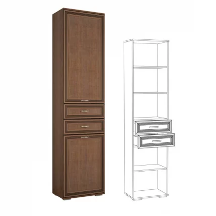 Пенал с ящиками Ливорно ЛШ-3 Орех донской_0