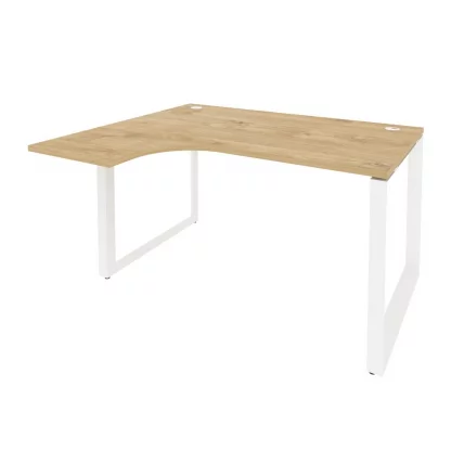 Стол эргономичный левый на О-образном м/к ONIX O.MO-SA-3L Тиквуд Светлый/Белый_0