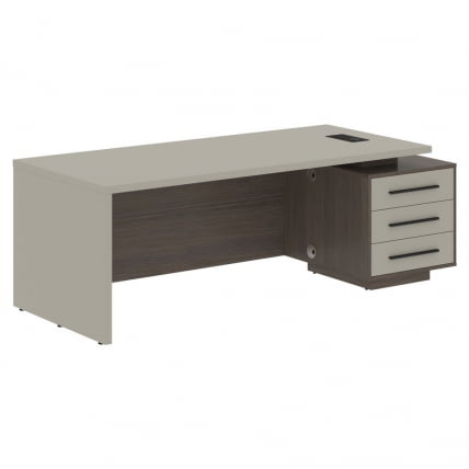 Стол руководителя правый VELION VCT 2290 R Аметист Дуб Сильвер_0