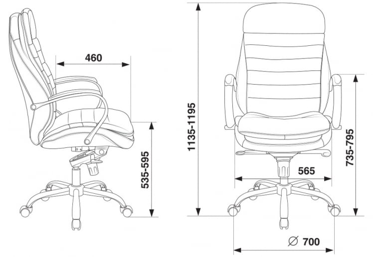 Кресло руководителя Бюрократ T-9950 экокожа BLACK_4