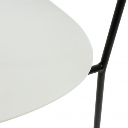 Стул VAN HALLEN (mod. 2433) пластик/металл, 54,5х53,5х76 см, высота до сиденья 46 см, белый/черный_5