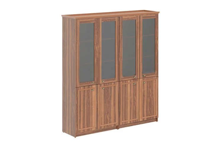 Шкаф высокий 2-х секционный комбинированный RHC 180.2 Орех Даллас_0