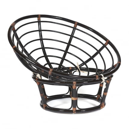 Кресло ПАПАСАН 23/01 В /с подушкой/ диаметр подушки 129 см, 115х101х104 см, Антикуе бровн (античный черно-коричневый), ткань Старт / PAPASAN W Antique brown_2