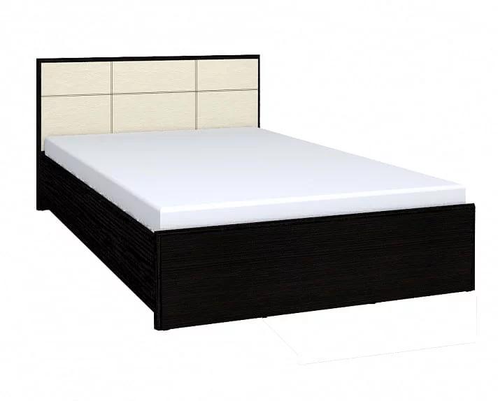 Кровать АМЕЛИ 1600 Люкс 201 с основанием дерево (венге)_0