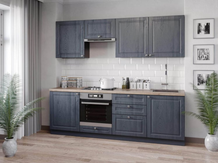 Панель окончание шкафа для посуды 2083 Мокка ЛД 274.940.000 Дуб фактурный антрацит_1