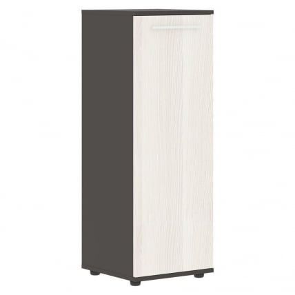 Шкаф-колонка с глухой средней дверью ЕДИС ЕМCС 42.1 Ясень Траун Белый Мокко / EDIS EMCS_0