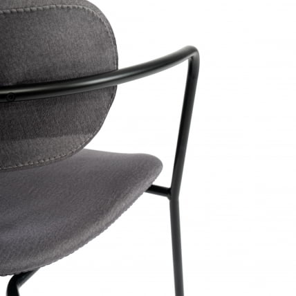 Стул VAN HALLEN (mod. 2433S) ткань/металл, 54,5х53,5/76 см, высота до сиденья 46 см, серый/черный_6