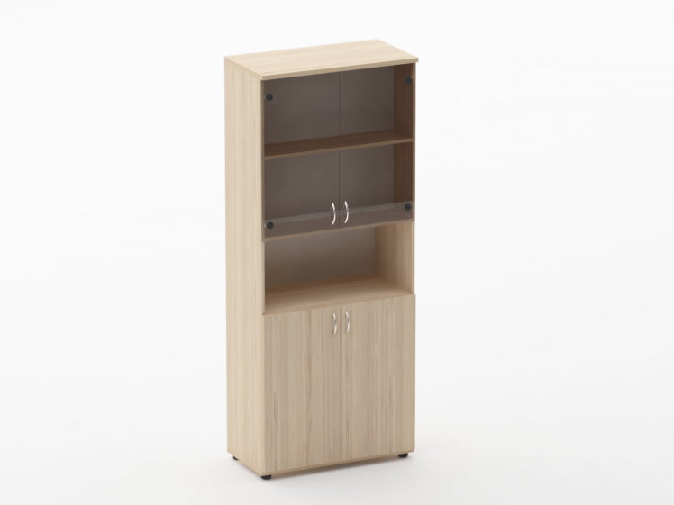 Шкаф высокий со стеклом и нишей Twin 16.16.161 Туя_0