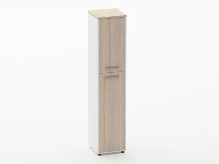 Шкаф 4 узкий закрытый Deka 10.19.14Пр Туя/Белый_0