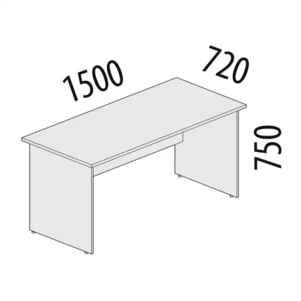 Стол рабочий Альфа 63.10 Дуб кобург_1