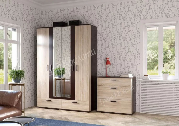 Шкаф Даллас 4-4818 Дуб Сонома Венге_2